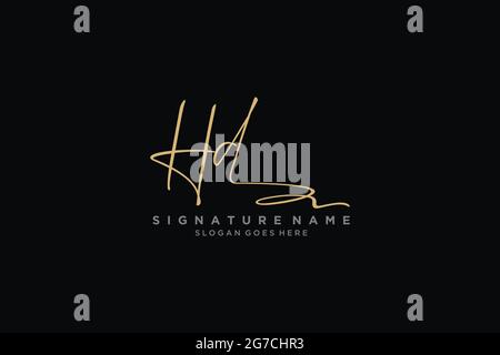 Lettre HD Signature logo Template Design élégant logo Sign symbole modèle icône vectorielle Illustration de Vecteur