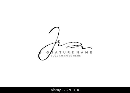 Lettre JR Signature logo Template Design élégant logo Sign symbole modèle icône vectorielle Illustration de Vecteur