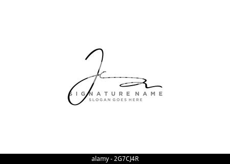 Lettre JC Signature logo Template Design élégant logo Sign symbole modèle icône vectorielle Illustration de Vecteur