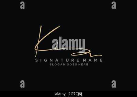 KI lettre Signature logo Template Design élégant logo signe symbole modèle icône vectorielle Illustration de Vecteur