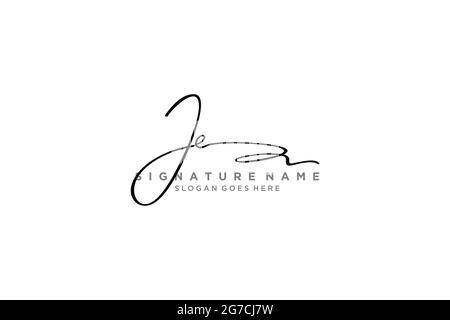 Je lettre Signature logo modèle design élégant logo symbole modèle symbole icône vectorielle Illustration de Vecteur