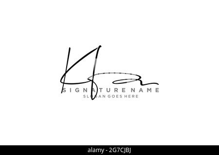 KF lettre Signature logo Template Design élégant logo Sign symbole modèle icône vectorielle Illustration de Vecteur