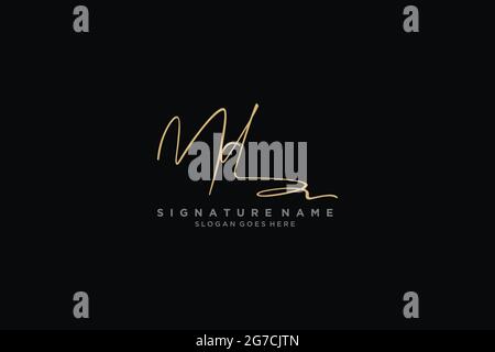 MD lettre Signature logo Template Design élégant logo Sign symbole modèle icône vectorielle Illustration de Vecteur