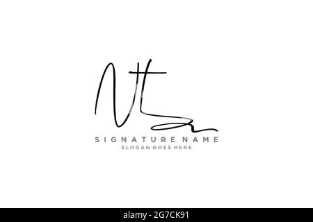 NT lettre Signature logo Template Design élégant logo signe symbole modèle icône vectorielle Illustration de Vecteur