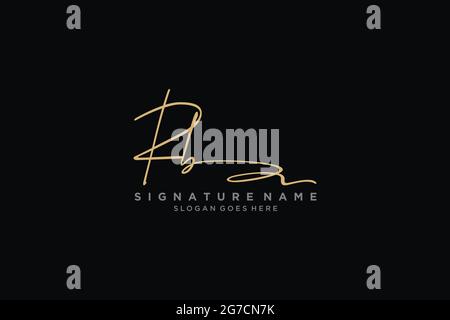 RB lettre Signature logo Template Design élégant logo Sign symbole modèle icône vectorielle Illustration de Vecteur