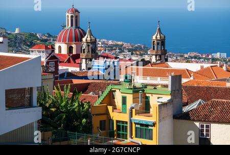 La Orotava, Ténérife, Espagne-01 janvier 2020, vue magnifique sur l'église notre-Dame de la conception (église baroque catholique construite au XVIIIe siècle) Banque D'Images