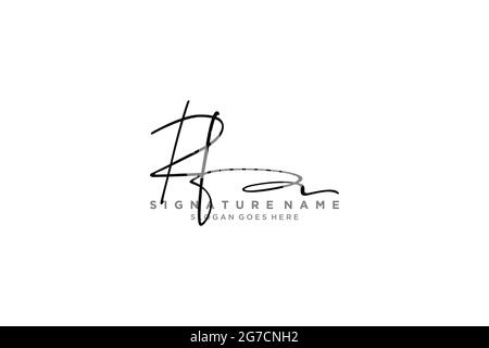 RF lettre Signature logo Template Design élégant logo Sign symbole modèle icône vectorielle Illustration de Vecteur