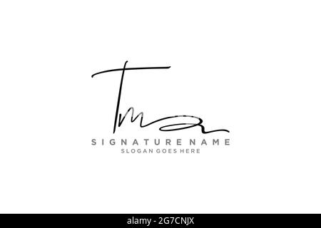 Lettre TM Signature logo Template Design élégant logo Sign symbole modèle icône vectorielle Illustration de Vecteur