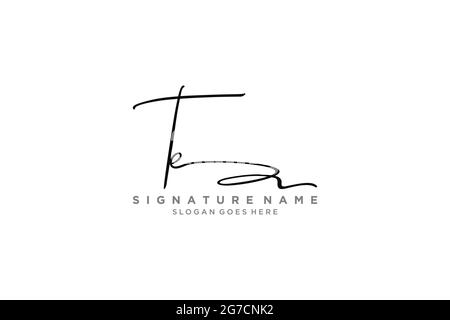 Lettre TE Signature logo Template Design élégant logo Sign symbole modèle icône vectorielle Illustration de Vecteur