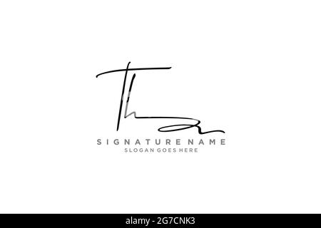 TH lettre Signature logo Template Design élégant logo Sign symbole modèle icône vectorielle Illustration de Vecteur