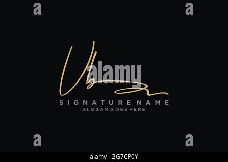 Lettre VB Signature logo Template Design élégant logo Sign symbole modèle icône vectorielle Illustration de Vecteur