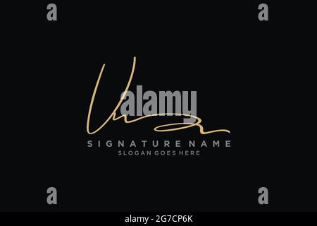 VN lettre Signature logo modèle design élégant logo signe symbole modèle icône vectorielle Illustration de Vecteur