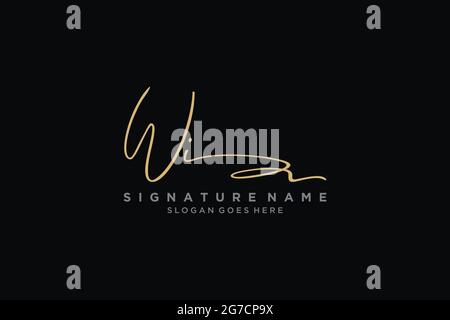 LETTRE WI Signature logo Template Design élégant logo Sign symbole modèle icône vectorielle Illustration de Vecteur