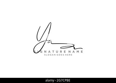 Ya lettre Signature logo Template Design élégant logo signe symbole modèle icône vectorielle Illustration de Vecteur