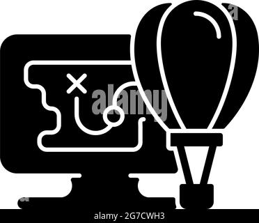 Jeux d'aventure icône de glyphe noir Illustration de Vecteur
