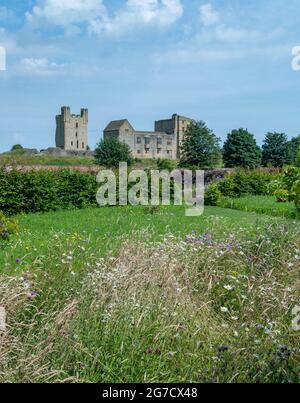 Fleurs dans le jardin clos de Helmsley Banque D'Images