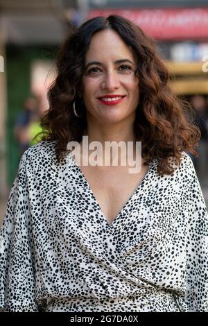 Madrid, Espagne. 13 juillet 2021. L'actrice Ana Turpin Fernández pose lors d'une séance de portrait à Madrid. Crédit : SOPA Images Limited/Alamy Live News Banque D'Images