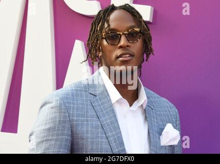 Los Angeles, États-Unis. 12 juillet 2021. Myles Turner arrive à l'EMBÂCLE : une NOUVELLE première mondiale HISTORIQUE qui s'est tenue à la Regal L.A. VIVRE à Los Angeles, CA le lundi 12 juillet 2021. (Photo par Sthanlee B. Mirador/Sipa USA) crédit: SIPA USA/Alay Live News Banque D'Images