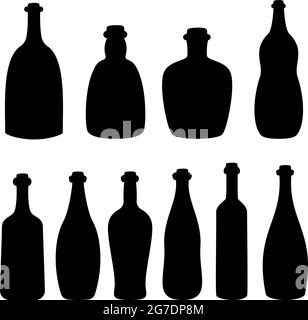 Jeu de bouteilles Illustration de Vecteur