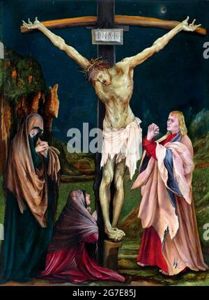 Le petit Crucifixion de Matthias Grünewald (c. 1470-1528), huile sur panneau, c. 1511-1520 Banque D'Images