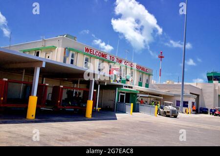 Aéroport de Key West, Floride, FL États-Unis. Le point le plus méridional dans la zone continentale des États-Unis. Destination de vacances sur l'île. Banque D'Images