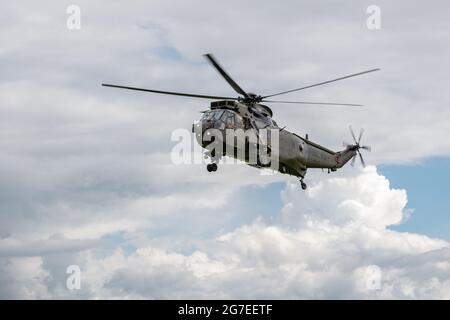 Royal Navy Westland Sea King HC4 (ZA314) - détenu et exploité par Historic Helicopters au salon militaire Shuttleworth le 4 juillet 2021 Banque D'Images