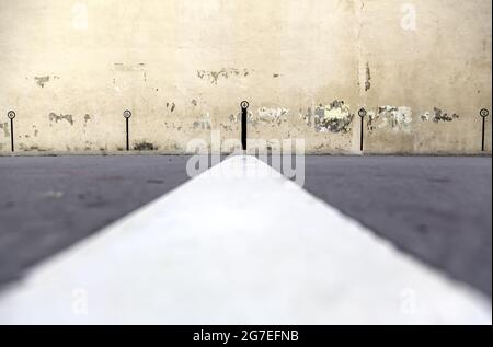 Détail du terrain pour jouer au ballon, sport espagnol Banque D'Images