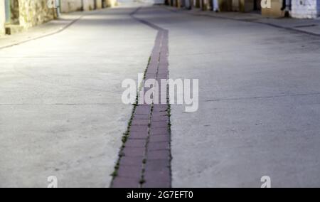 Pavés au sol, détail de la marche pour piétons Banque D'Images