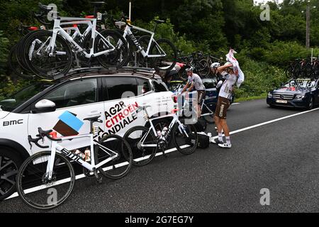 France, mardi 13 juillet 2021. PARET PEINTRE Aurélien de l'ÉQUIPE AG2R CITROEN au cours de la phase 16 du Tour de France, mardi 13 juillet 2021. Le crédit photo devrait se lire: Pete Goding/GodingImages Banque D'Images