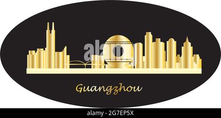 Guangzhou City skyline Illustration de Vecteur