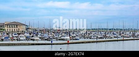 Le port de plaisance de Malahide, Dublin Nord, Irlande. Banque D'Images