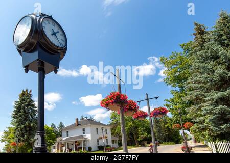 Rues pittoresques de Kleinburg, un village non constitué en société dans la ville de Vaughan, Ontario, Canada. Banque D'Images