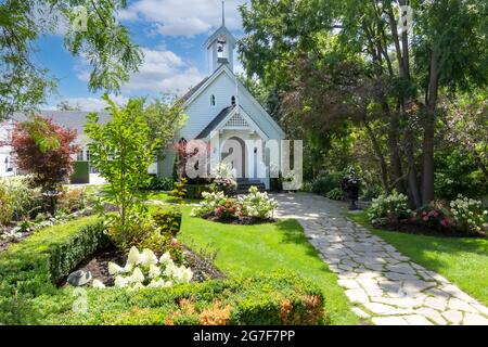 Rues pittoresques de Kleinburg, un village non constitué en société dans la ville de Vaughan, Ontario, Canada. Banque D'Images