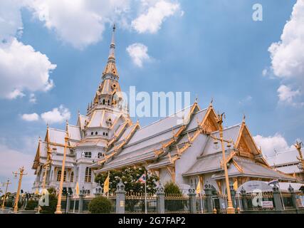 Wat Sothon Wararam Worawihan à Chachoengsao, Thaïlande Banque D'Images