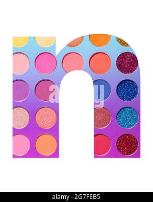 Lettre n de l'alphabet, avec arrière-plan de cercles colorés Banque D'Images