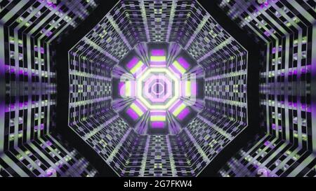 Arrière-plan abstrait futuriste à motif fractal Banque D'Images