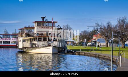 Yarrawonga, Victoria Australie - 13 juillet 2021 : le bateau à vapeur Cumberoona à Yarrawonga Victoria Banque D'Images