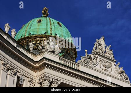 Architektur in Wien, die Wiener Hofburg ist einer der größten Palastkomplexe der Welt Banque D'Images