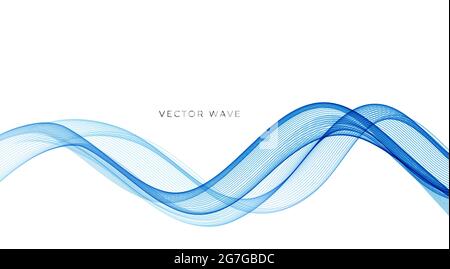 Vecteur abstrait lignes d'ondes fluides colorées isolées sur fond blanc. Élément de conception pour la technologie, la science, le concept moderne. Illustration de Vecteur