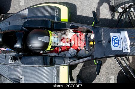 Vallelunga juin 13 2021, série Fx. Vue du cockpit d'une seule place d'une voiture de course directement depuis le dessus Banque D'Images