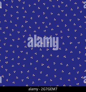 Motif à pois vectorisés avec des groupes de petits cercles rayés dispersés à la main, orange, bleu indigo violet. Texture en pointillés dense sans couture Illustration de Vecteur