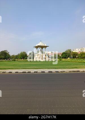 Le cercle de statue est situé à Jaipur, Rajasthan, Inde Banque D'Images