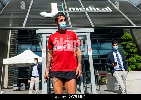 Turin, Italie. 14 juillet 2021. Carlo Pinsoglio part à J Medical. Le Juventus FC commence les entraînements d'avant-saison le 14 juillet. Credit: Nicolò Campo/Alay Live News Banque D'Images