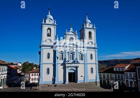 Cathédrale Saint-Antoine, Diamantina, Minas Gerais, Brésil Banque D'Images