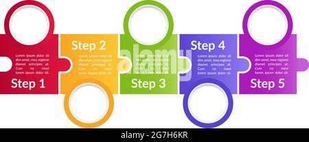 Modèle d'infographie de vecteur promotionnel multicolore Illustration de Vecteur