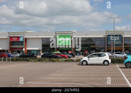 Centre commercial, rue St.Oswalds, Gloucester photo par Antony Thompson - Thousand Word Media, PAS DE VENTE, PAS DE SYNDICATION. Contactez pour plus d'informations Banque D'Images