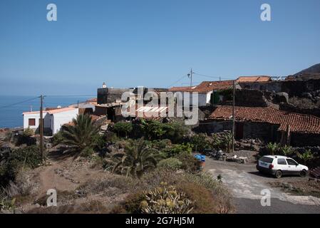 Guillerama est un petit village situé juste au-dessus de la côte, tout au nord-ouest de la Gomera, dans l'île des Canaries. Banque D'Images