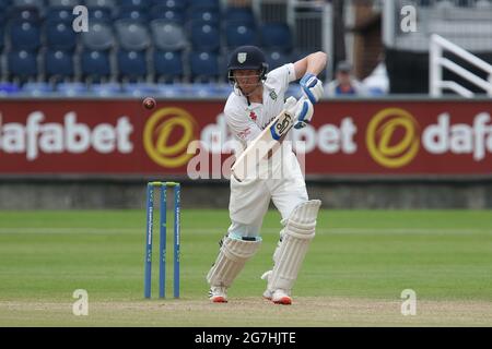 CHESTER LE STREET, ROYAUME-UNI. 14 JUILLET Cameron Bancroft de Durham chauves-souris pendant le LV= County Championship match entre Durham County Cricket Club et le Nottinghamshire à Emirates Riverside, Chester le Street, le mercredi 14 juillet 2021. (Crédit : will Matthews | MI News) crédit : MI News & Sport /Alay Live News Banque D'Images