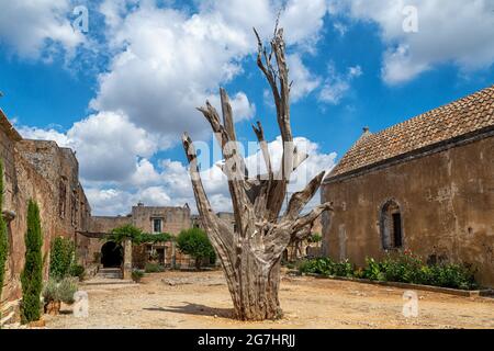 Monastère Arkadi sur l'île grecque de Crète Banque D'Images