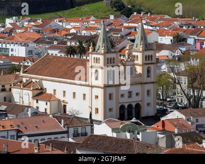 Cathédrale Angra do Heroismo Sé, île de Terceira Banque D'Images